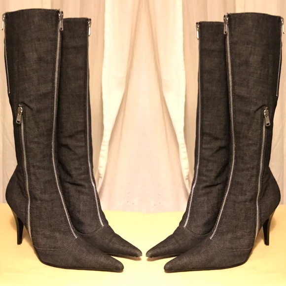 Dolce & Gabbana Shoes - SOLD AUTH DOLCE & GABBANA Denim Zipper Boots